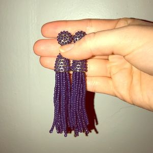 Charming Charlie Beaded Tassel Earrings